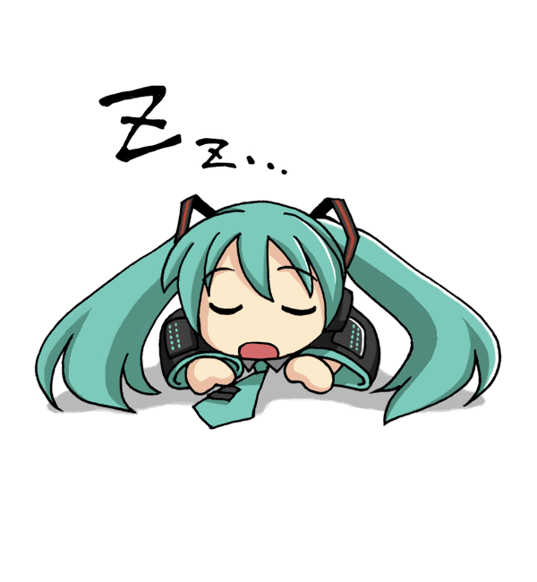 Miku sleeping